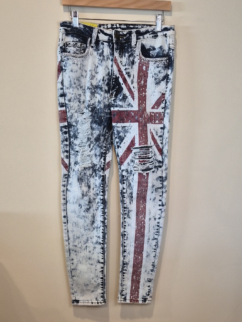 Machine British Flag Ripped Jeans - Picture 16 of 16